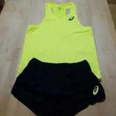 アシックス陸上のユニフォームL 上下セット