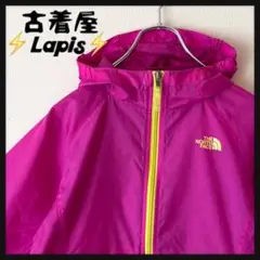【ガールズ】THE NORTH FACE プリント ナイロンパーカー ピンク