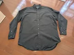 ラルフローレン 長袖シャツ XL オールブラック two-plyコットン メンズ