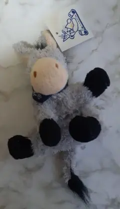 ロバ 馬 ぬいぐるみポーチ ミニサイズ グレー