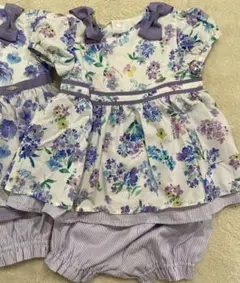 ANNA SUI mini 花柄 ベビーセットアップ