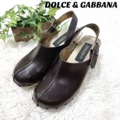 DOLCE u0026 GABBANA ドルチェu0026ガッバーナ ミュール レザー ブラウン