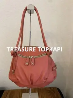 【TREASURE TOPKAPI トレジャートプカピ】ハンドバッグ ピンク系