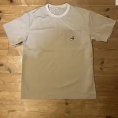 ベージュ ポケット付き 半袖Tシャツ