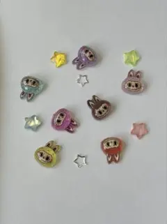 7色　ネイパ　ラブブネイルパーツ　キャラクター　パーツ素材　レジン　デコ