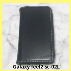 ♢Galaxy feel2 sc-02L 手帳形ケース 小銭入れ ブラック