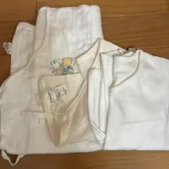 ホワイト ベビー肌着セット ウサギとクマ
