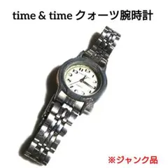 ジャンク品　time & time クォーツ腕時計