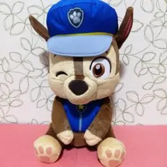 パウパトロール　ちょこんとおすわりLLぬいぐるみ　チェイス　パウ・パトロール