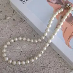 コットンパールネックレス
