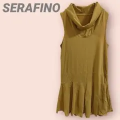 SERAFINOノースリーブワンピース　チュニック　プリーツ　マスタード/9