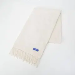 美品❤️ブルーレーベルクレストブリッジ エアリーソリッドマフラー 白 カシミヤ