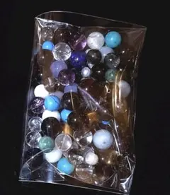 天然石 ブルー系 MIX詰め合わせ／まとめ売り 大粒 小粒 パワーストーン