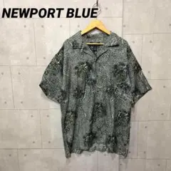 NEWPORT BLUE 柄シャツ　アロハ　トップス　オールド　ヴィンテージ　服