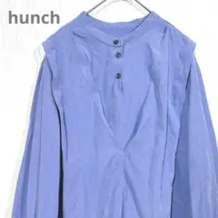hunch（ハンチ）ギャザー袖 バンドカラーブラウス ボリュームスリーブ フリー