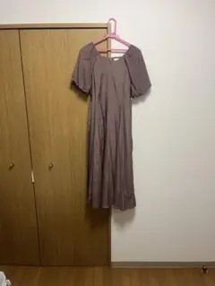 PROPORTION 半袖ブラウンワンピース