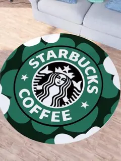 ✨大人気✨スタバ・ラウンドカーペット✨グリーン