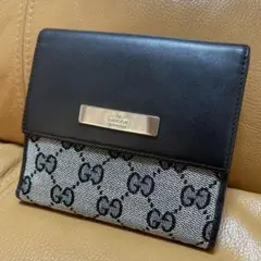 GUCCI グッチ GGキャンバス 二つ折り財布