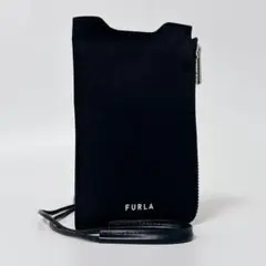 【24時間以内発送】フルラ　スマホショルダーバッグ　ナイロン　ブラック