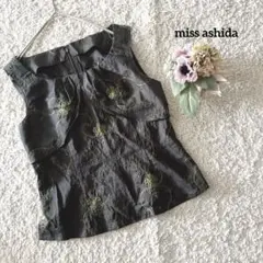 ミスアシダ　刺繍ノースリーブトップス　7 脇パットmiss ashida