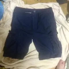 ギャップ GAP カーゴパンツ ハーフパンツ メンズ ネイビー 綿100% 春夏