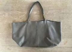 yucchino大人のトートバックL内ポケット付き　チャコールグレー