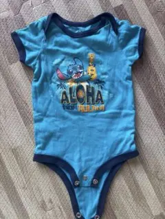 ＊ハワイAULANI＊スティッチ プリント 青いロンパース60〜70cm