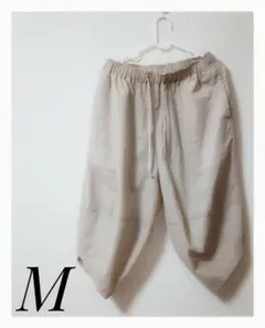 ベージュ ワイドパンツ Mサイズ