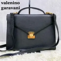 Valentino Garavani 2wayハンドバッグ レザー ブラック