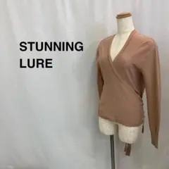 STUNNING LURE カシュクールカーディガン ピンク レディース