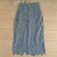 【新品未使用タグ付き】KOBE LETTUCE 水色 タイトスカート Sサイズ