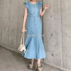 リエンダ ショルダーフリルマーメイドワンピース