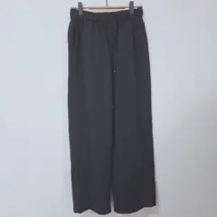 ノーリーズ ブラック ワイドパンツ ゴムウエスト レディース M