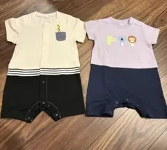 エルフィンドール　80cm半袖ロンパース2着セット
