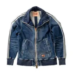 TMT SWEATLIKE-INDIGO DENIM TRACK JACKET