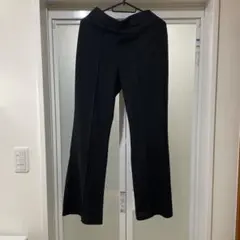 しまむら　フレアパンツ　L 黒　ウエストゴム　美品