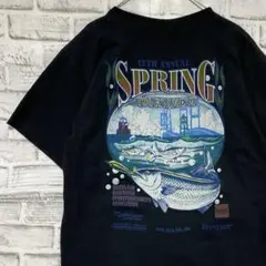 USA製90sヴィンテージTシャツ！シングルステッチ　ブラック半袖古着L723