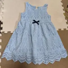 Ｈ＆Ｍ　レース　ノースリーブワンピース　100 水色