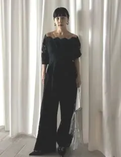OFF SHOULDER LACE LIKE ROMPERS