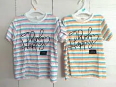 ボーダーTシャツ　カラフル　2枚セット