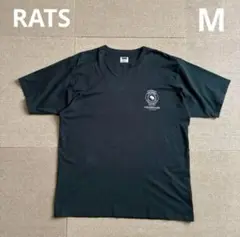 RATS ビッグロゴ 両面プリント Tシャツ 黒 M 日本製