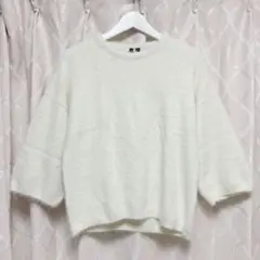 新品 ふわふわ ニット 八分袖 人気商品 セレクト HK