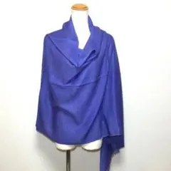 シルク カシミヤ RBLU 大判ストール 180㎝×70cm 房なし