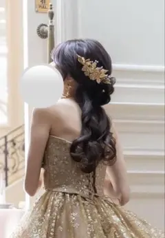 花と葉のデザイン ヘアアクセサリー