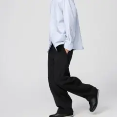 新品未使用 UNIQLO:C スウェットワイドパンツ ブラック S
