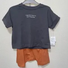 最安値❣️新品　ベビー　Tシャツ　半袖　パンツ　ズボン　シンプル　セット　90