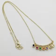 新品!ゴールド ネックレス カラフル チェーン ヴィンテージ レディース メンズ