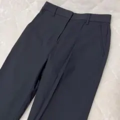 プラステ　リネンブレンドスティックパンツ　S　黒　ブラック　12-1206010