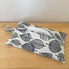 ボックスティッシュカバー【リーフアイボリー】