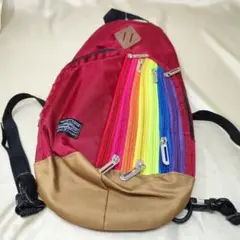 レインボージッパー ボディバッグ